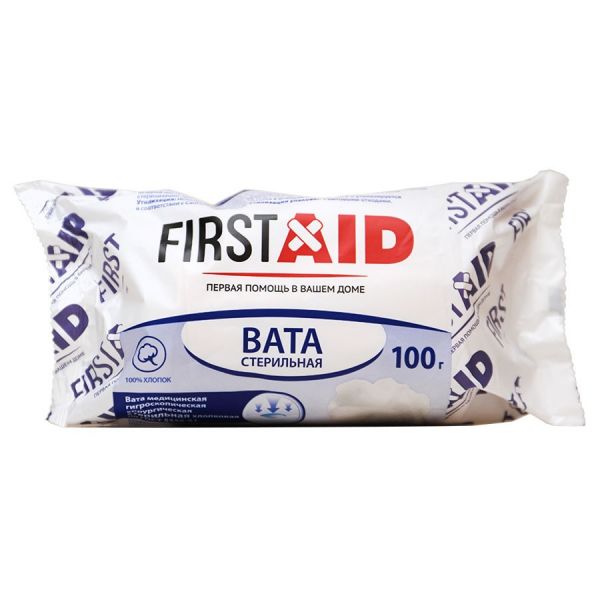 Medical cotton wool FirstAid surgical sterile 100 g